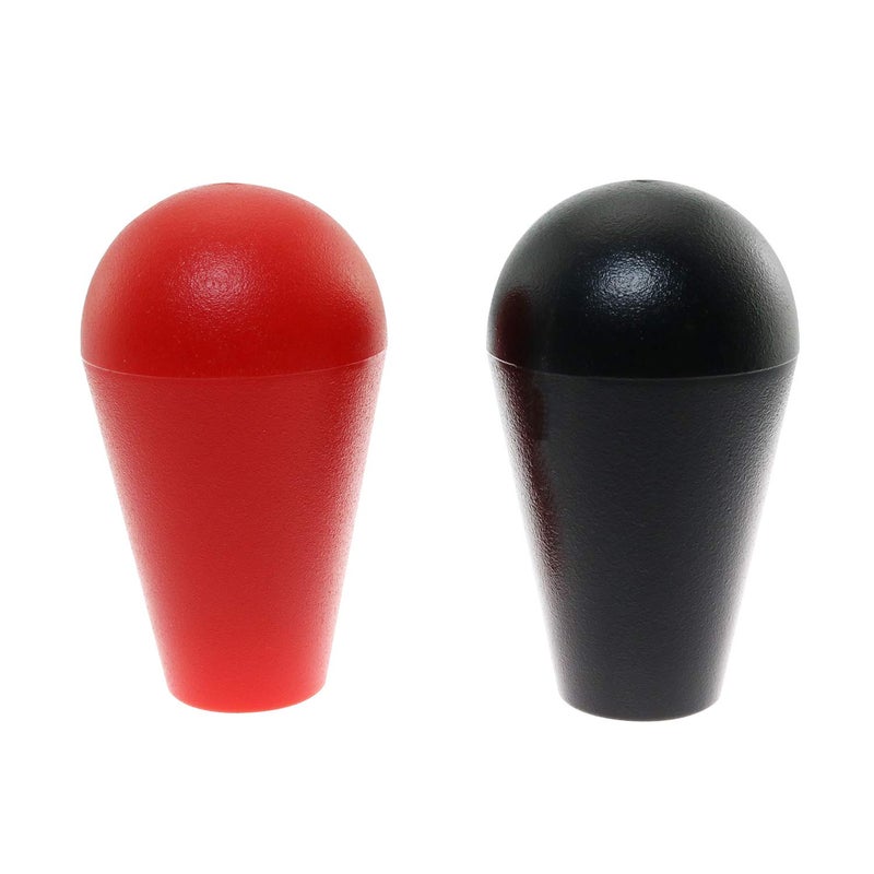 Maxmoral 2pcs Arcade Ellipse American Style Joystick Topball Handle Arcade Ball Top Replacement Accessories for Arcade1up Cabinet Red Black - Image 1